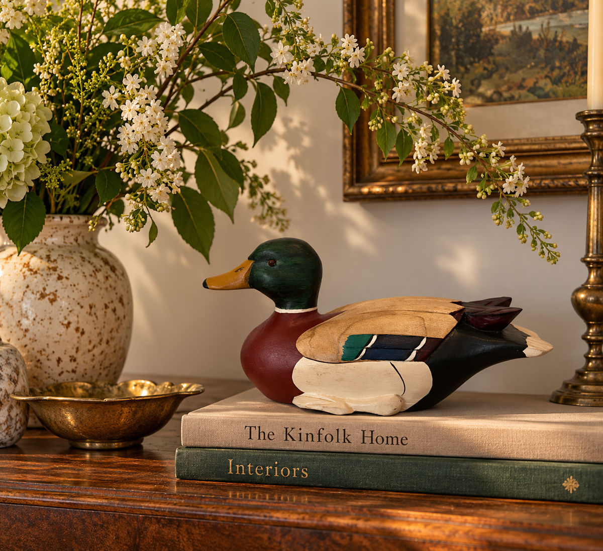 Vintage Carved & Painted Mallard Duck Decoy