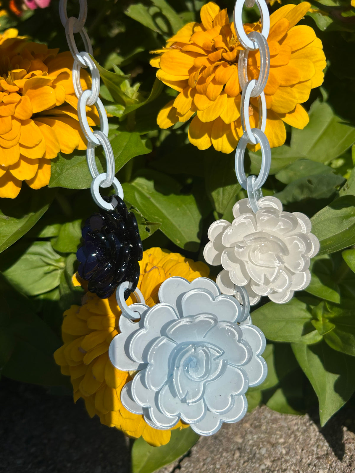 Vintage Floral Pop Necklace