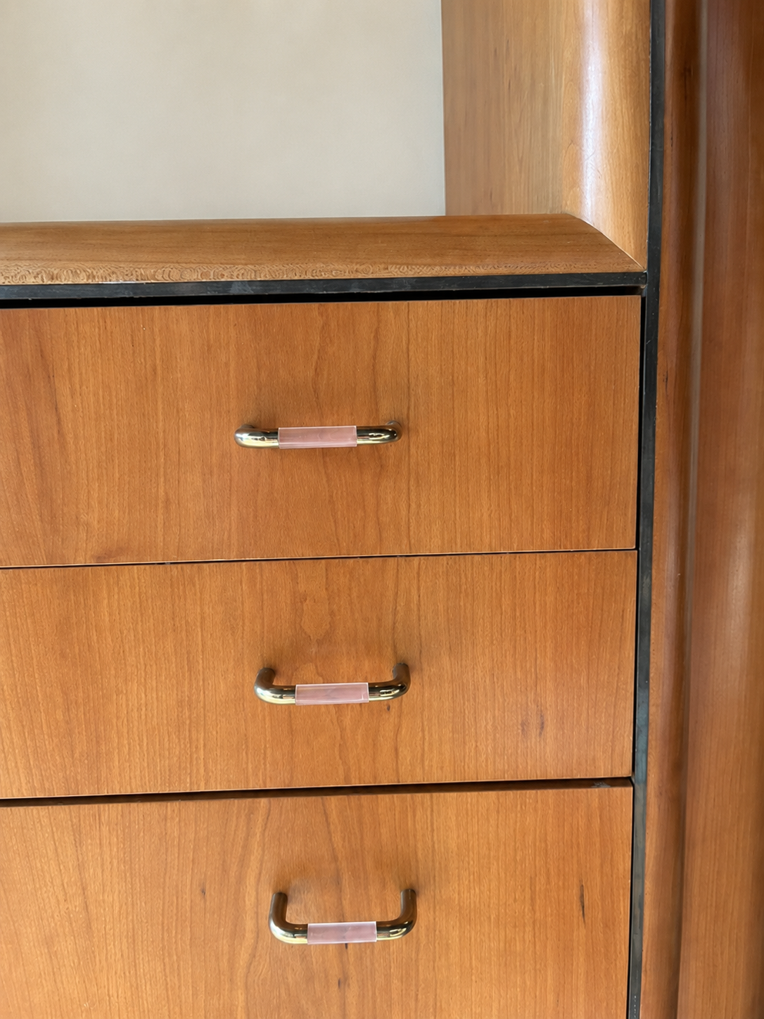 Mid-Centure Waterfall Art-Deco Armoire