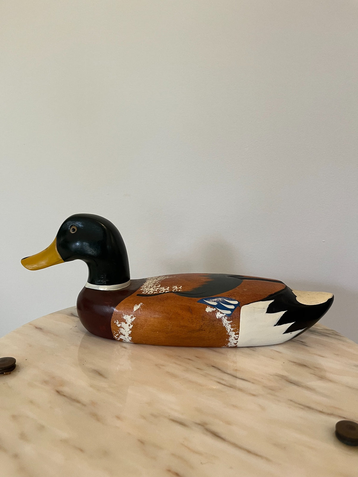 Vintage Hand-Painted Wooden Duck Decoy