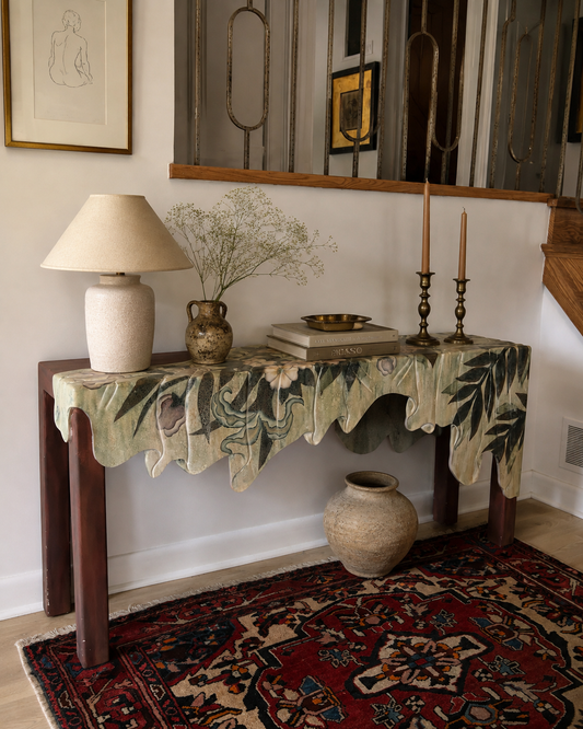Vintage Trompe L’oeil Console Table