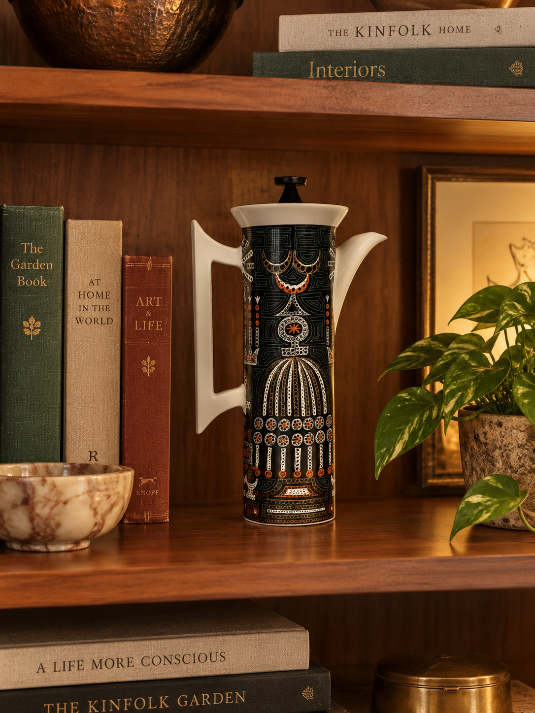 Mid-Century Magic City Ceramic Pot