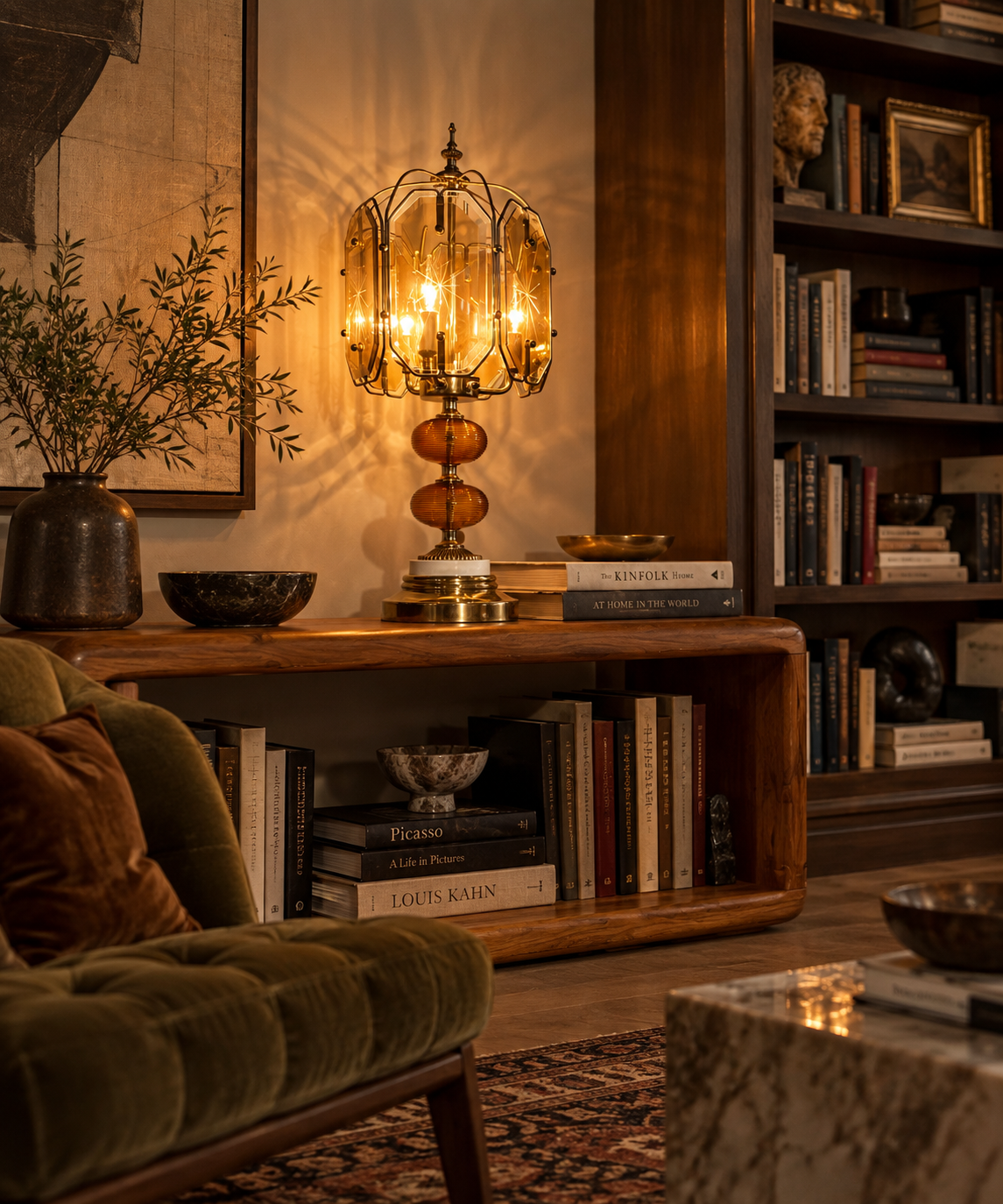 Vintage Brass Hollywood Regency Lamp