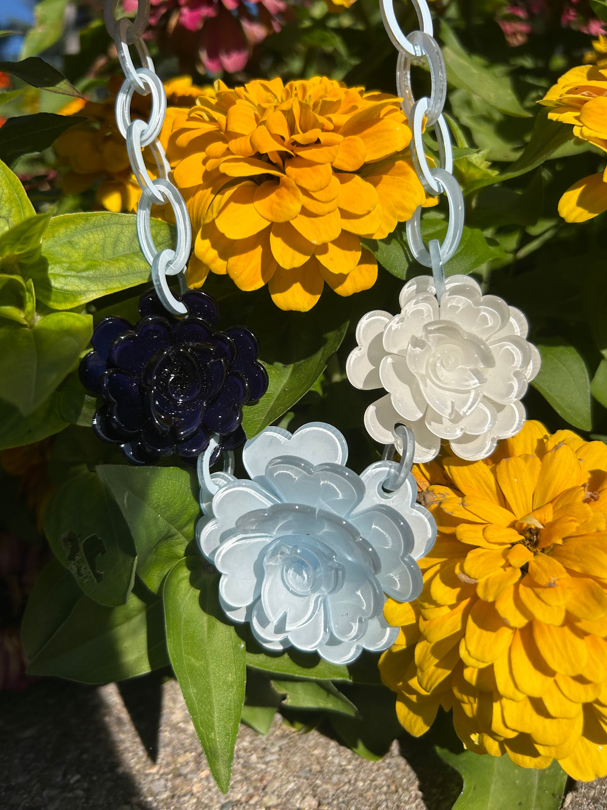 Vintage Floral Pop Necklace
