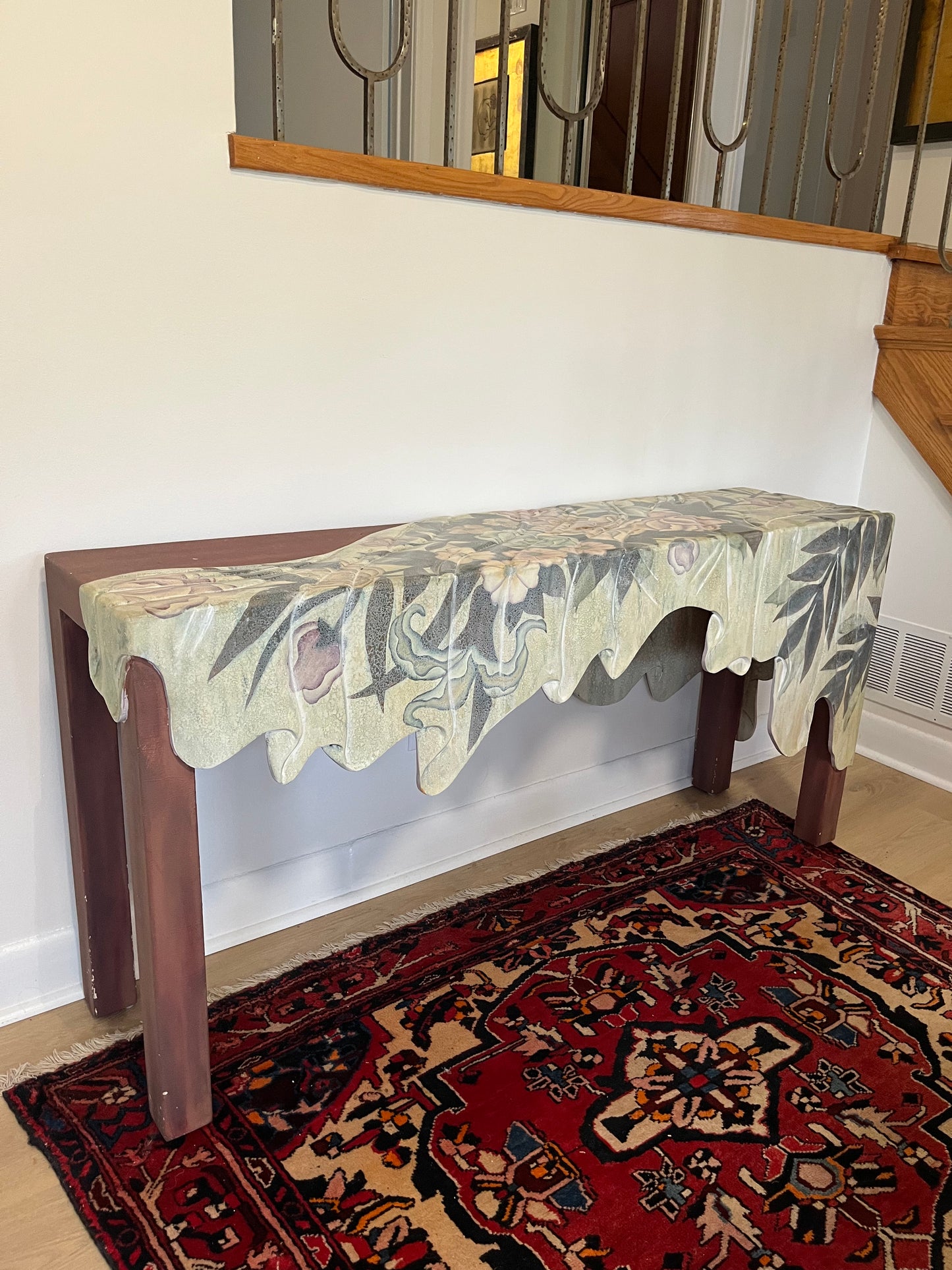 Vintage Trompe L’oeil Console Table