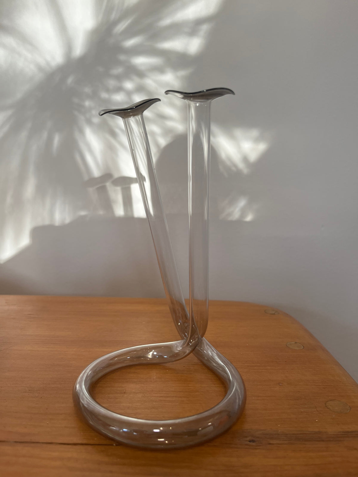 Vintage Art Glass Double Bud Vase