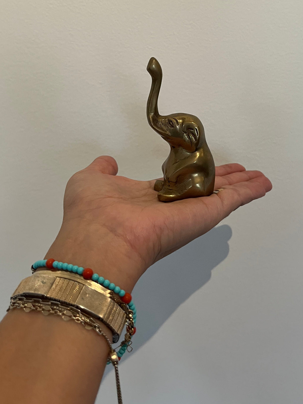 Vintage Brass Baby Elephant