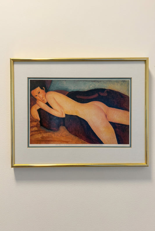 Modigliani Reclining Nude from the Back Framed Pring