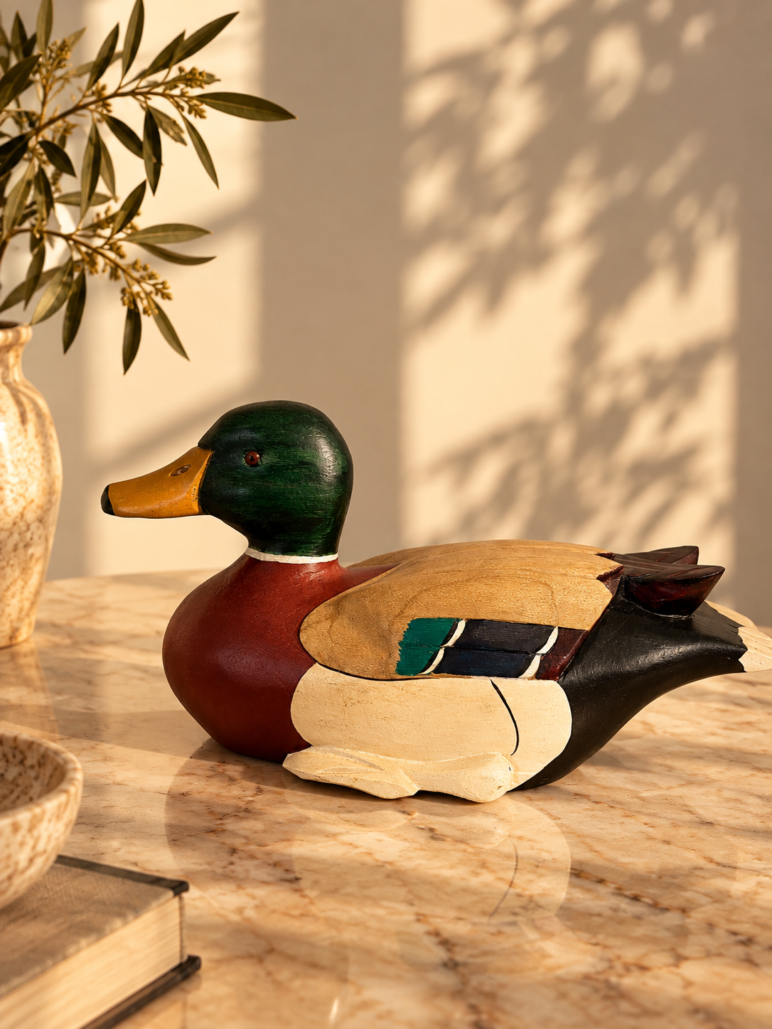 Vintage Carved & Painted Mallard Duck Decoy