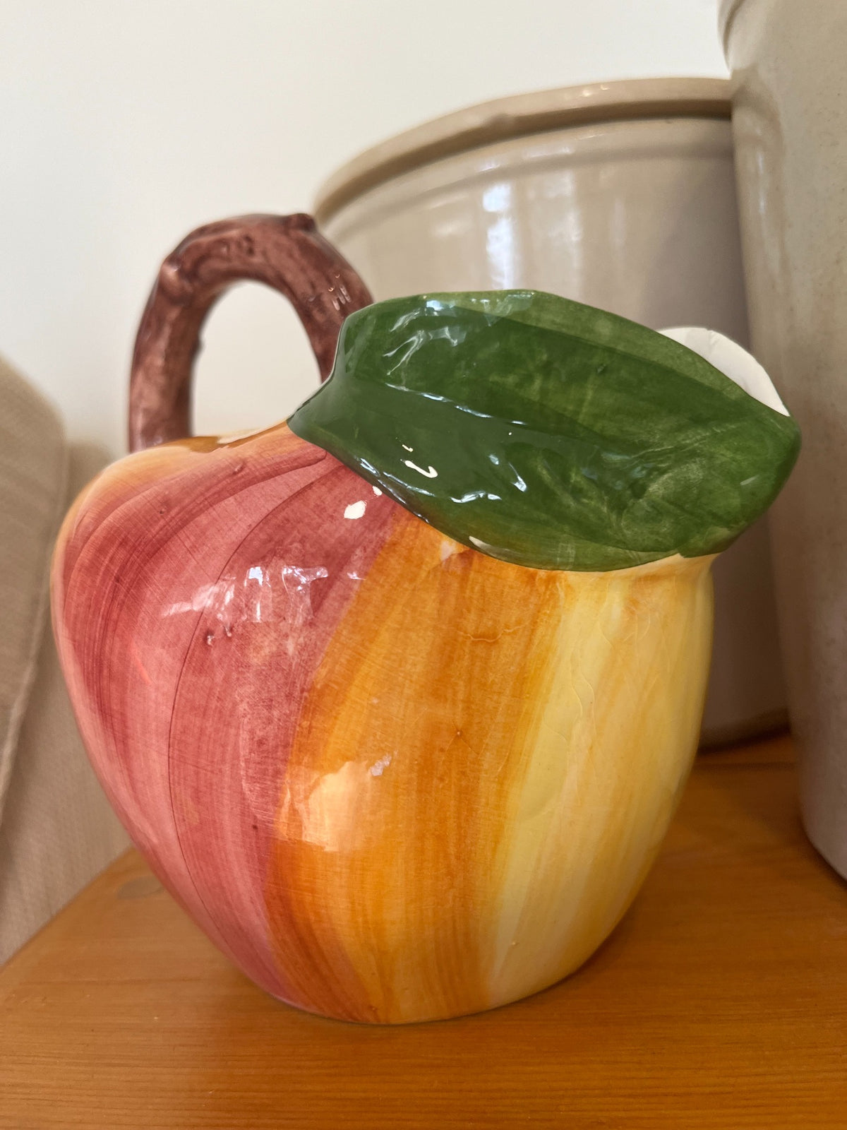 Vintage Ceramic Apple Pitcher