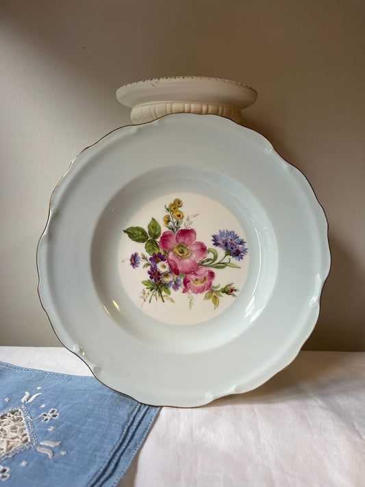 Vintage English bone china floral plate