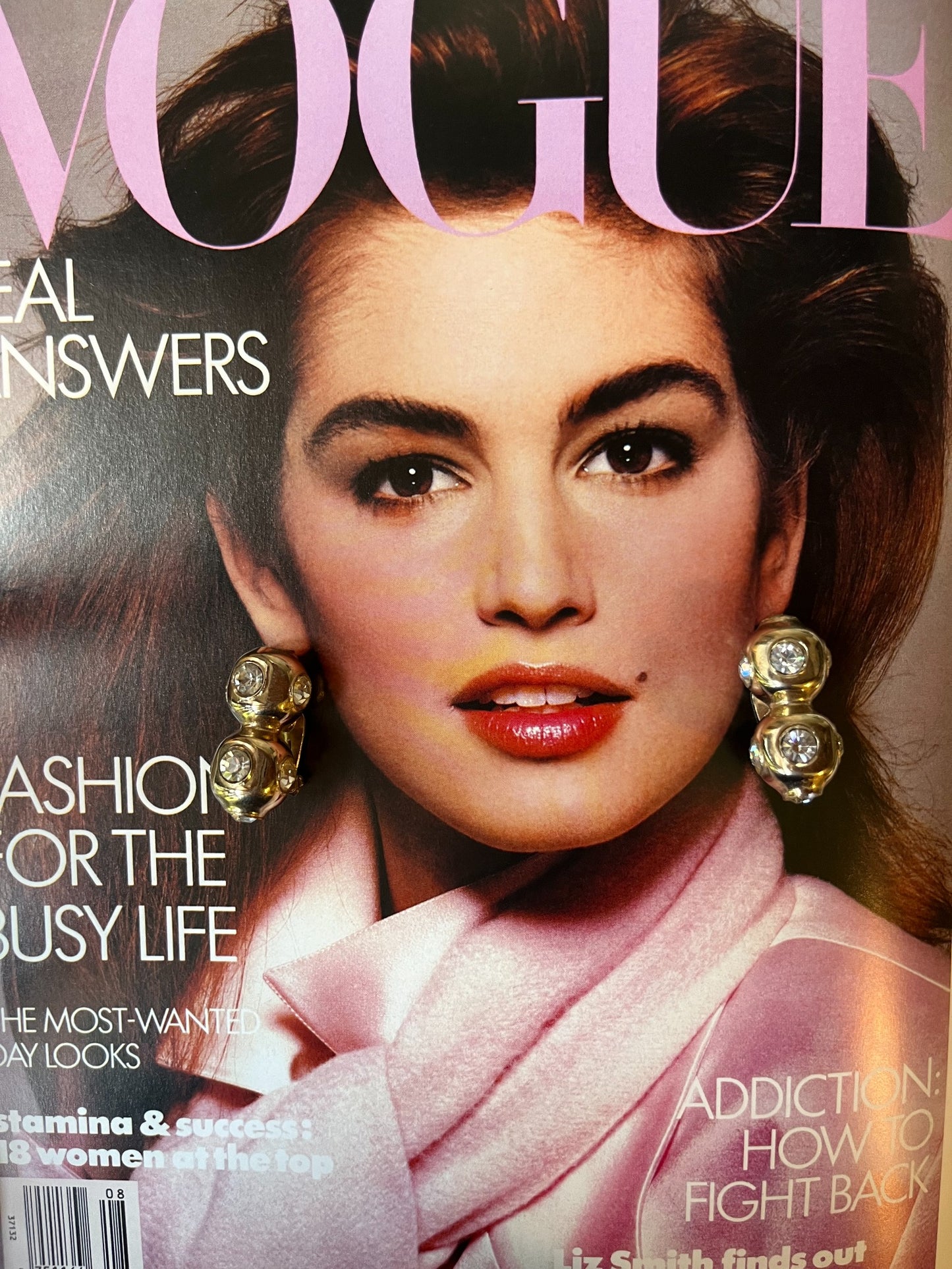 Vintage Gold-Tone Double Dome Rhinestone Earrings