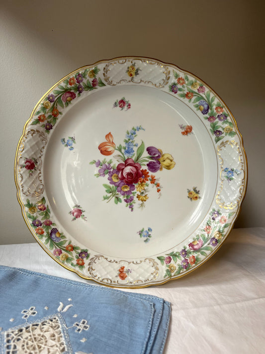 Vintage Schumann Arzberg Dresden Line floral porcelain plate