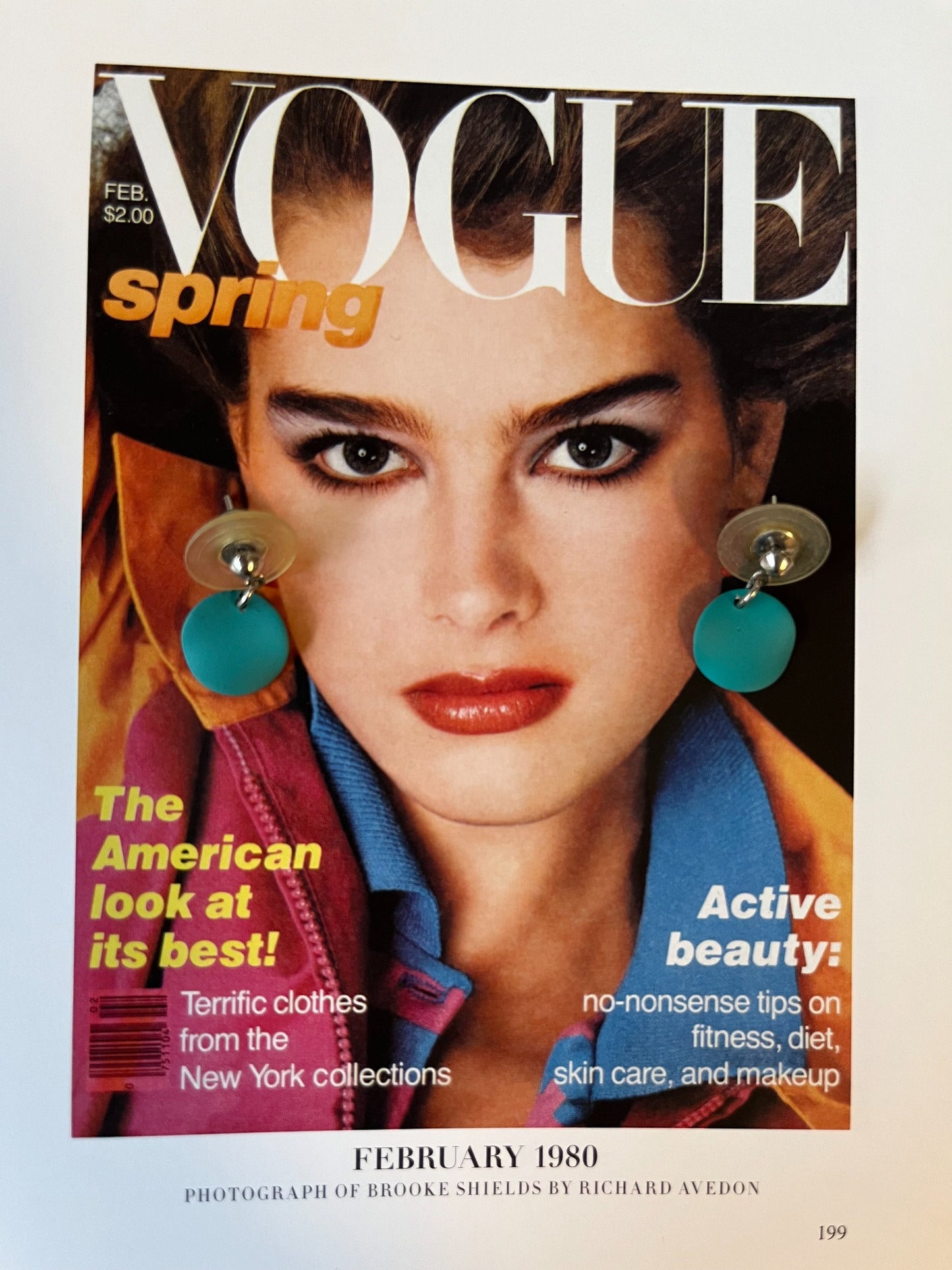 Vintage turquoise disc drop earrings