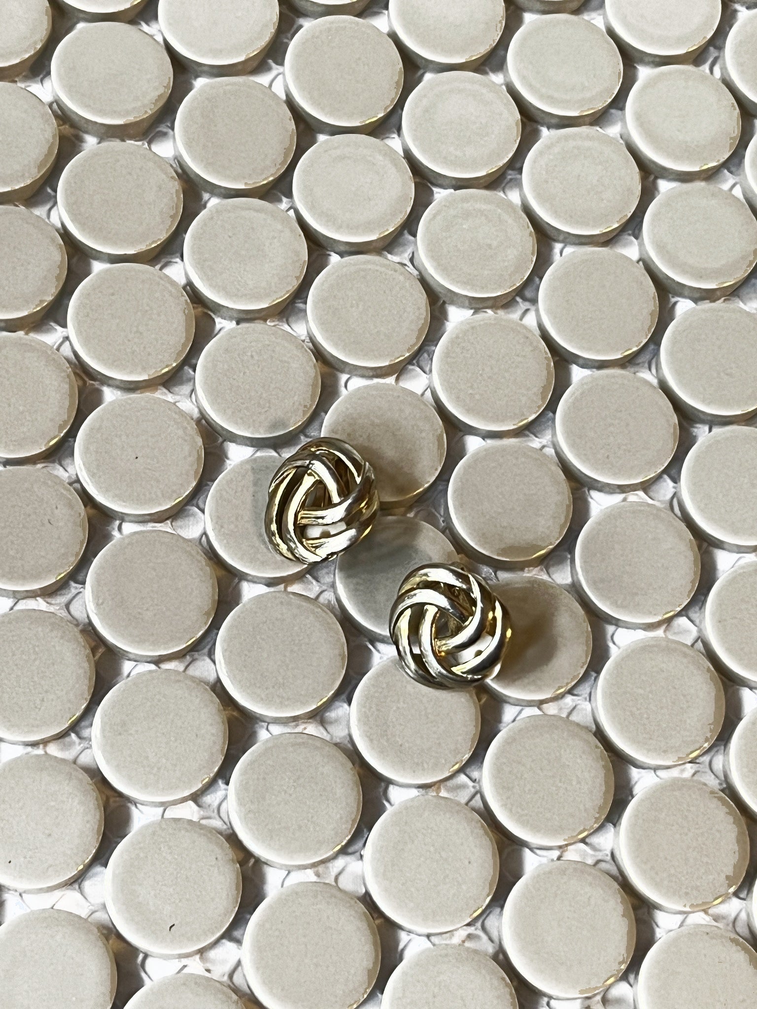 Vintage two-tone interwoven knot earrings