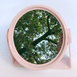 Vintage Pink Vanity Mirror