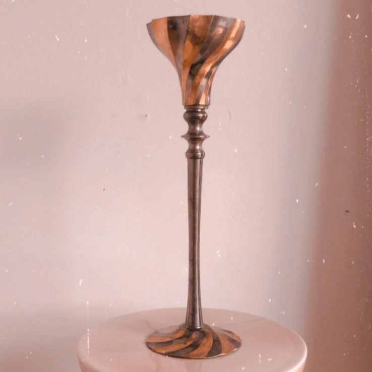 Mixed Metal Candle Holder