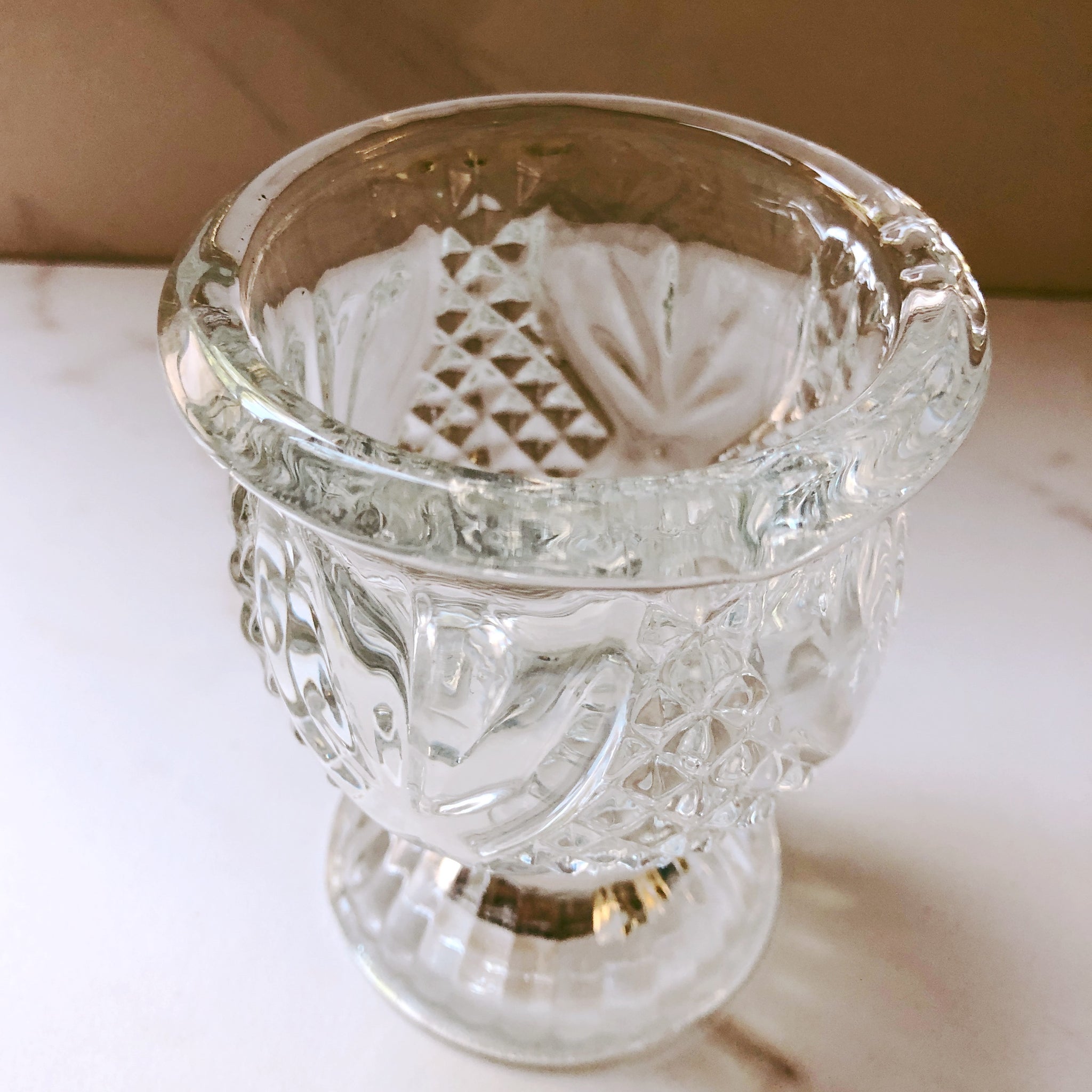 Vintage Glass Candle Holders
