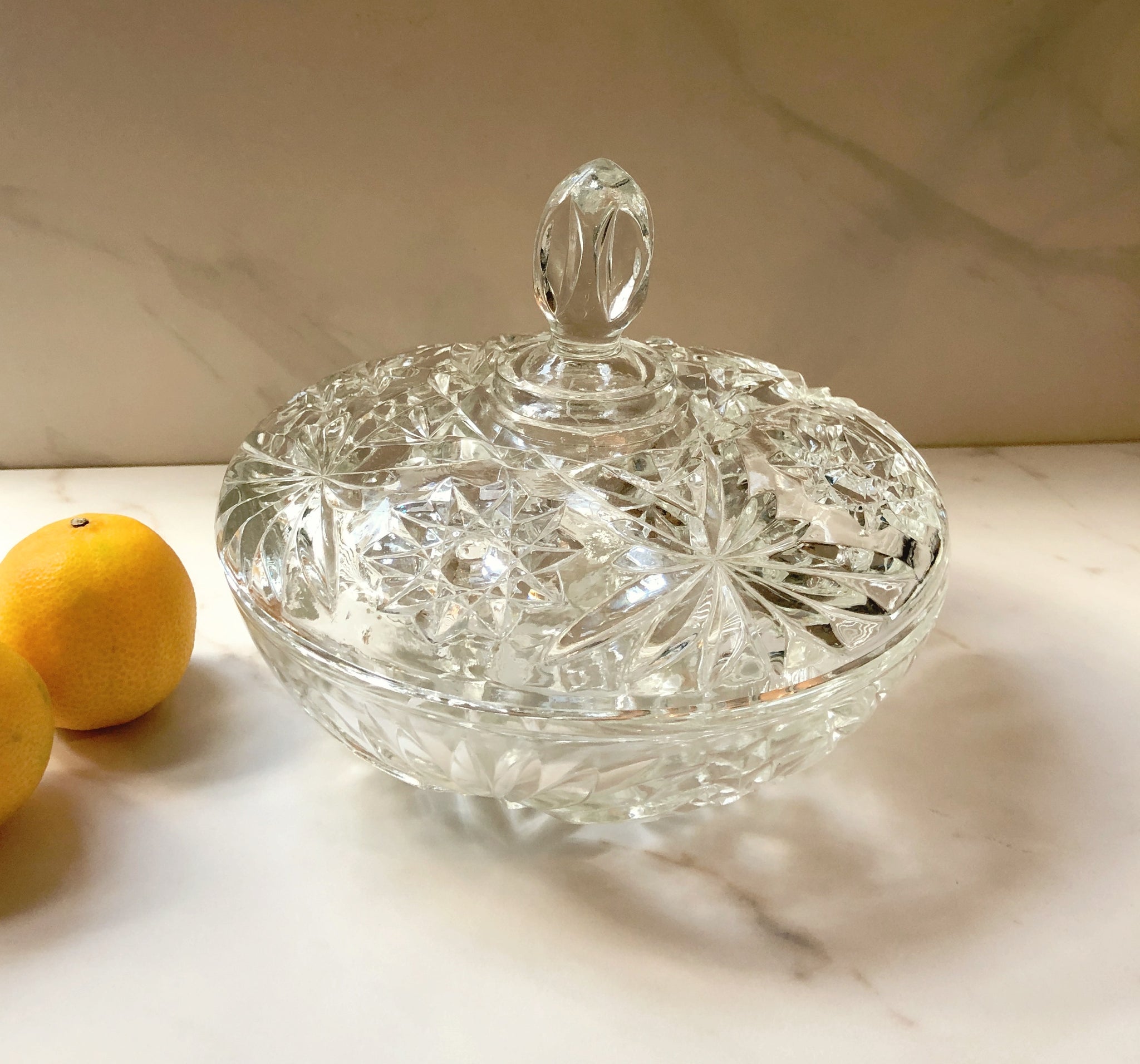 Vintage Glass Trinket Dish