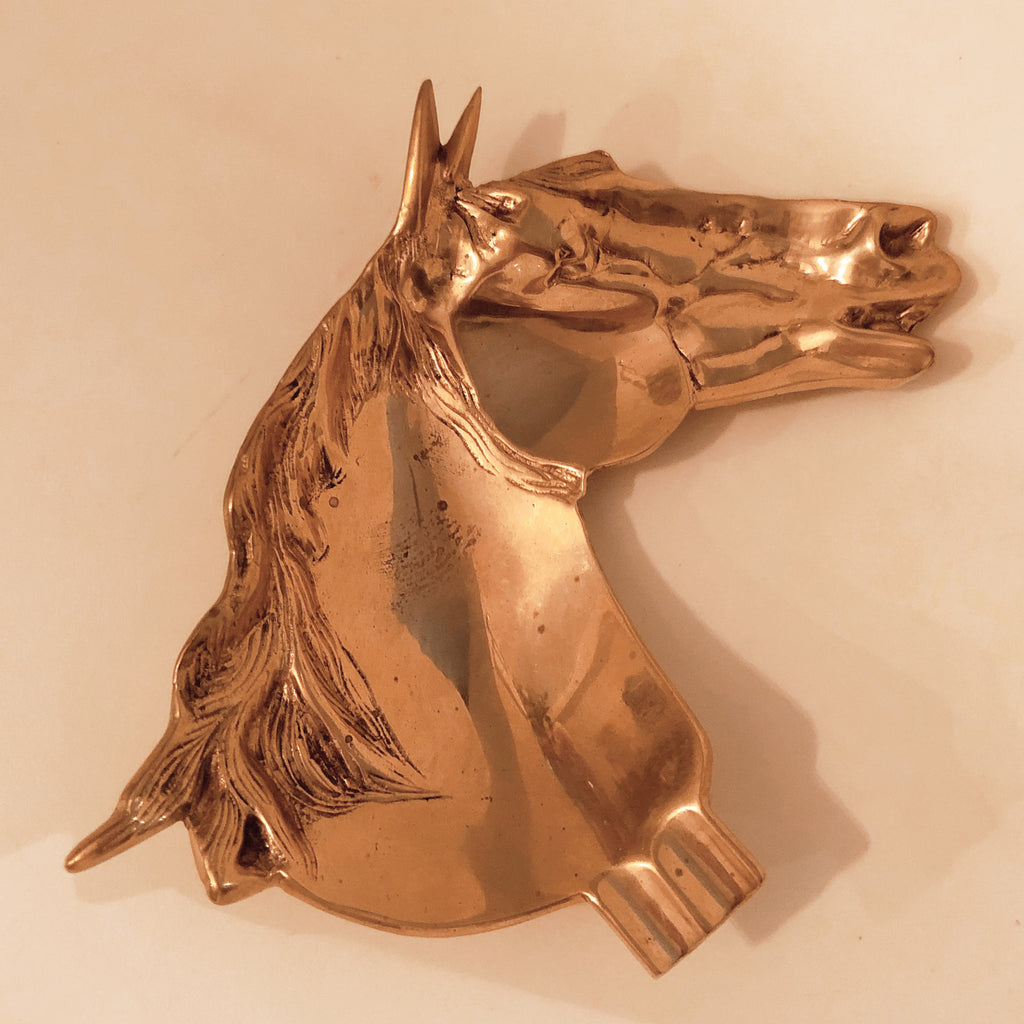 Brass Horse Ashtray