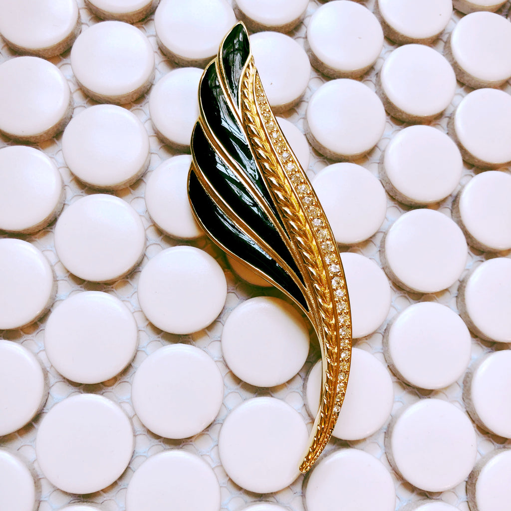 Vintage Christian Dior Feather Brooch